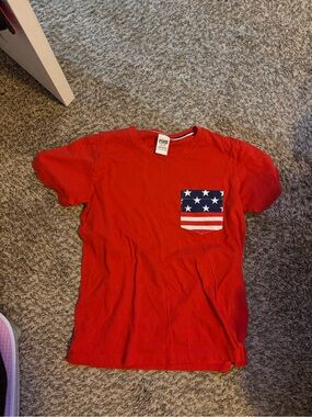 Vs pink pocket tee